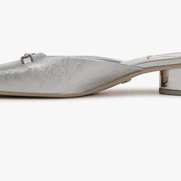Sam Edelman Ollie Square Toe Mule Soft Silver - Picture 2 of 5